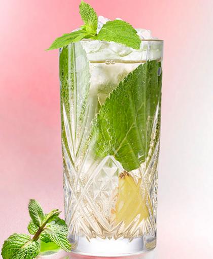 cocktail  fortaleza à la cachaca et ginger ale